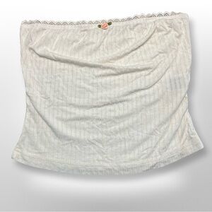 SHEIN White Lace-Trim Strapless Tube Top XS (EU 34 / US 2) – EUC